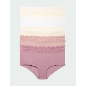 Marks & Spencer Дантелени миди бикини от памук с lycra, 5 бр. в опаковка Marks & Spencer розова Marks & Spencer | Rozov | ЖЕНИ | 10