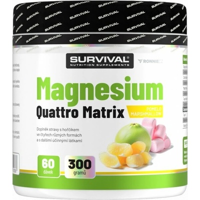 Survival Horčík Magnesium Quattro Matrix 300 g pomelo-marschmallow
