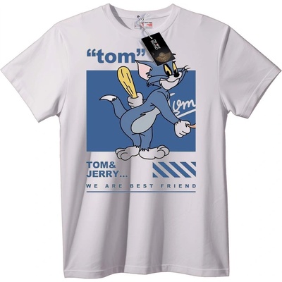 NOONEBRAND Тениска Tom & Jerry най-добри приятели - 2XL, White