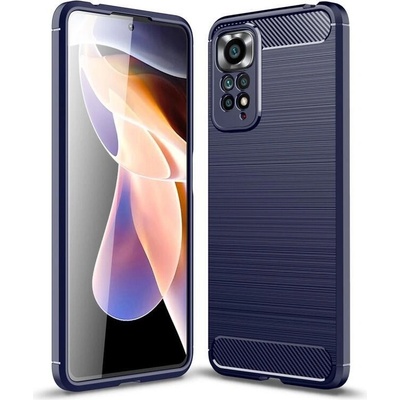 Carbon odolný gelový obal na mobil Xiaomi Redmi Note 11 Pro 4G/5G modrý