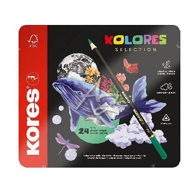 Kores pastelky umělecké 24barev 3hranné Kolores Selection