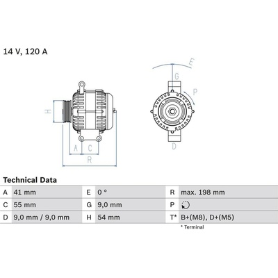 Generátor BOSCH 0 986 083 320 (0986083320)