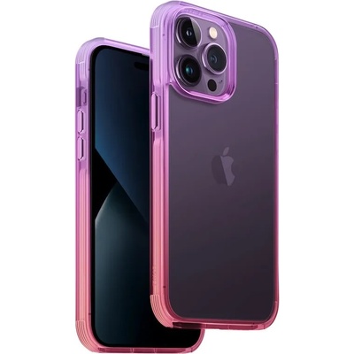 Uniq Combat Duo Case - хибриден удароустойчив кейс за iPhone 14 Pro (лилав-розов)