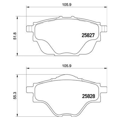 BREMBO Sada brzdových platničiek kotúčovej brzdy P61124