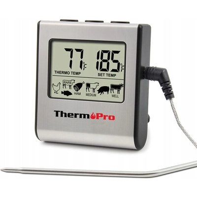 Kuchynský teplomer so sondou na rúru, gril, udiareň ThermoPro TP-16