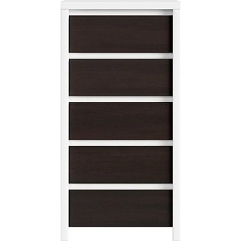 Image 1 of Black Red White Скрин с пет чекмеджета kaspian kom5s бял / венге