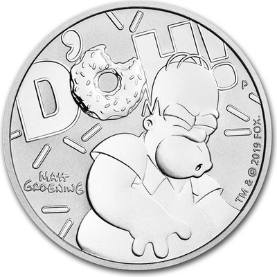The Perth Mint Australia Tuvalu Homer Simpson BU 1 Oz