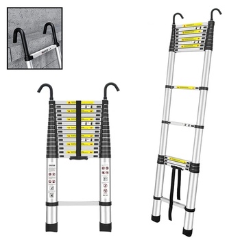 MXM Teleskopický žebřík s háky MXM TZ04-44-H 4, 4m