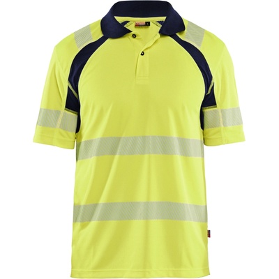 Blåkläder AB 3595 Reflexní polokošile s UV ochranou žltá/námornická modr 4XL
