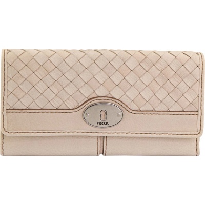 Fossil Wmns Leather Wallet Maddox krémová