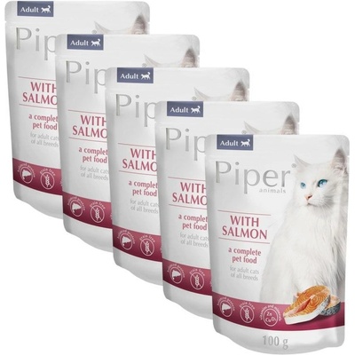 Piper Cat Adult s lososom 5 x 100 g