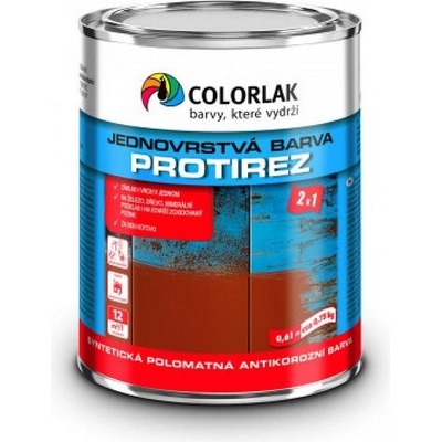 Colorlak PROTIREZ jednovrstvá antikorozní barva na kov hnědá 8007 2,5L