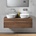 BlueLife RIO Шкаф за баня 120см с едно чекмедже teak + 2бр. SQUARE Керамична мивка за плот (MOD.RIO120TEK/SET)