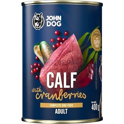 John Dog Adult Calf with Cranberries 400 g
