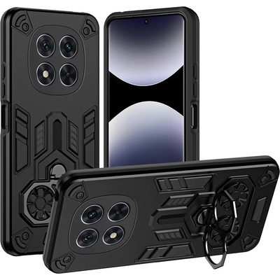 Xiaomi Калъф за Xiaomi Poco X7 5G с Метална Въртяща се Стойка - PC + TPU, Подсилени 0.5mm Ръбове, Шокоустойчив, Вкл. Протектор - 2 Цвята