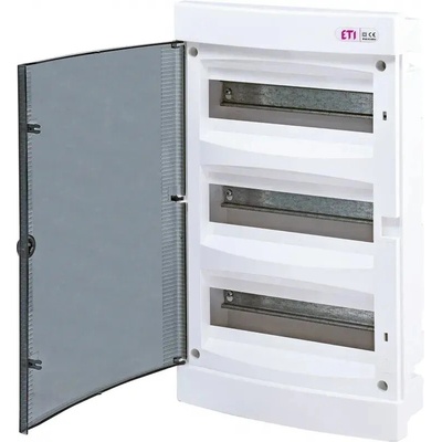 CB Elektro Rozvádzač zapustený bytový 36M IP40 dvierka transp. 460x273x68mm ECM36PT (ETI)