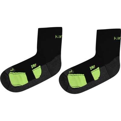 Karrimor Мъжки чорапи Karrimor Dri Skin 2 Pack Running Socks Mens - Black/Fluo
