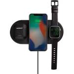 UNIQ Aereo 3in1 Wireless Charging Pad 10W - тройна поставка (пад) за безжично зареждане на Qi съвместими устройства, Apple Watch и Apple Airpods (черен)