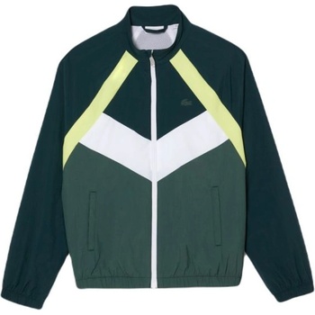 Lacoste Блуза за момчета Lacoste Recycled Fiber Colourblock Zipped Jacket - Зелен