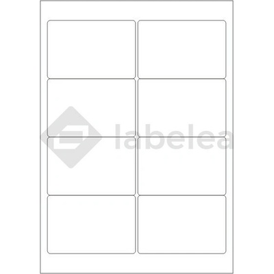 Labelea Samolepiace etikety 96x63,5 mm biele papierové, na hárku A4, pre laserovú a atramentovú tlač, Farba etikiet Biela, Počet hárkov v balení 100 EPY096063W008S