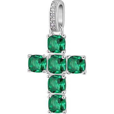 Brosway Strieborný prívesok Krížik so zirkónmi Fancy Life Green FLG115