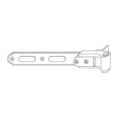 MACO RUSTICO dlouhý závěs BLR lícovaný plochý nastavitelný 250mm černý 57099