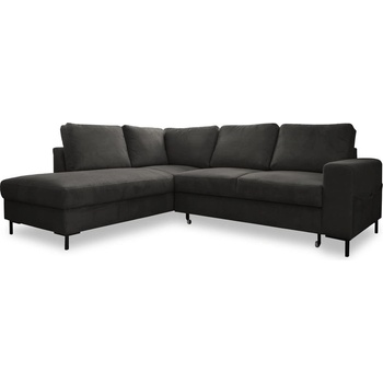 Miuform Тъмносив разтегателен ъглов диван от рипсено кадифе (ляв ъгъл) Lofty Lilly - Miuform (1072ON19)