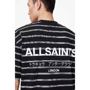 AllSaints тениска мъжка от памук UNDERGRND STRIPE SS (M113PB)