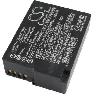 Cameron Sino Батерия за Leica Q, Panasonic Lumix DMC-GH2H, Lumix FZ-2000 и други, 800 mAh, Li-Ion (CS-BLC12MC)