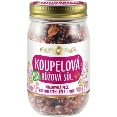 Purity Vision Růžová koupelová sůl 400 g