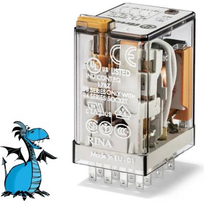 Finder 55.34.8.230.5040, 55.34.8.230.5040 zátěžové relé, monostabilní, 1 cívka, 250 V/AC, 7 A, 1 ks