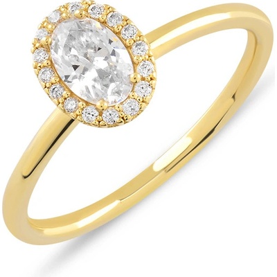 Lillian Vassago Zlatý prsten se zirkony LLV06 GR154