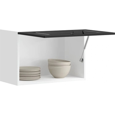 vidaXL Кухненски стенен шкаф, Kalmar, черен, инженерно дърво (853598)