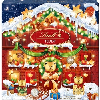 LINDT Adventní Kalendář Teddy mléčná čokoláda 124 g