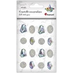 TITANUM Self-adhesive crystals silver pebbles mix 16pcs