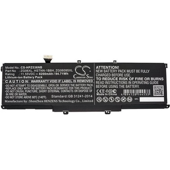 Cameron Sino Батерия за лаптоп HP ZBook Studio G5, ZBook Studio X360 G5 5CN15PA, HSTNN-1B8H LiIon 11, 55V 8200mAh CAMERON SINO (CS-HPZ536NB)