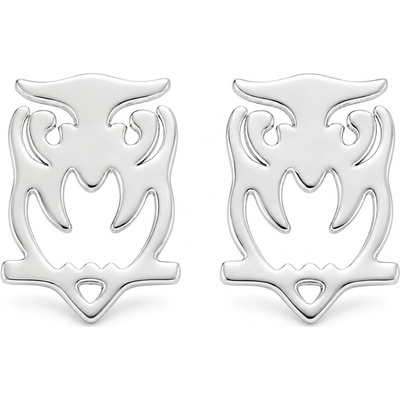 Argento Strieborné náušnice sova 67558