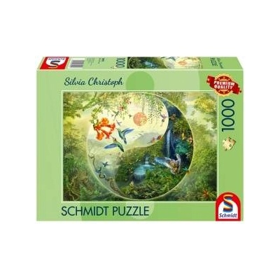 Schmidt Spiele Silvia Christoph: Yin & Yang In the Forest of Hummingbirds (1000 Pieces)