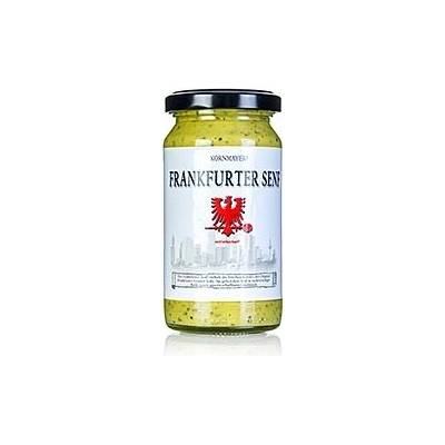 Verlag & Manufaktur Kornmayer Evert Frankfurtská hořčice středně ostrá se zelenou bylinkovou omáčkou 210 ml