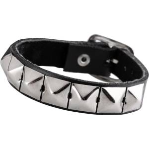 Black & metal кожа на гривната пирамиди 1 - bwz-220