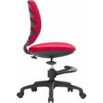 RFG Детски стол RFG Candy Foot Black, дамаска, червена седалка, червена облегалка