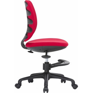 RFG Детски стол RFG Candy Foot Black, дамаска, червена седалка, червена облегалка