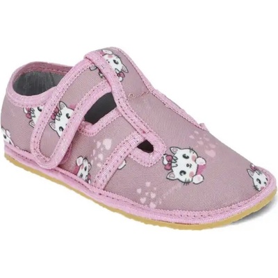 Barefoot SLIPPERS ELASTIC Pink Cat Crave