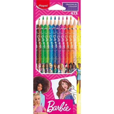 Maped Barbie farebné bezdrevné ceruzky 12 farieb