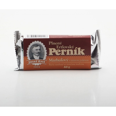 Erbia plnený perník marhuľový s tmavou polevou 60 g