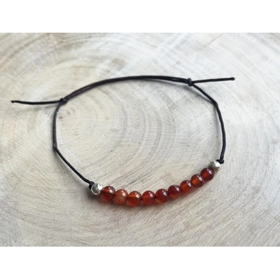 Prosperk Šňůrkový náramek s minerály Karneol S0535