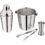KINGHOFF Комплект шейкър с ледарка Kinghoff KH 1706, 4 части, Мерителна чашка, Щипки, Инокс (9999KH1706) - topmarket