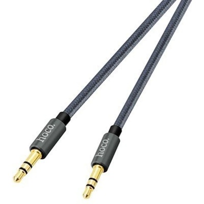 hoco. Аудио кабел Hoco UPA03 Noble sound series AUX audio cable 3.5 - Сив
