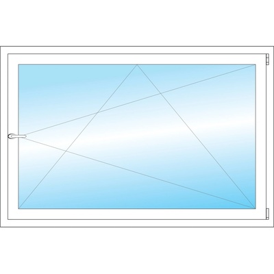 OKNA HNED Plastové okno 145x96 cm bílé otevíravé a sklopné pravé