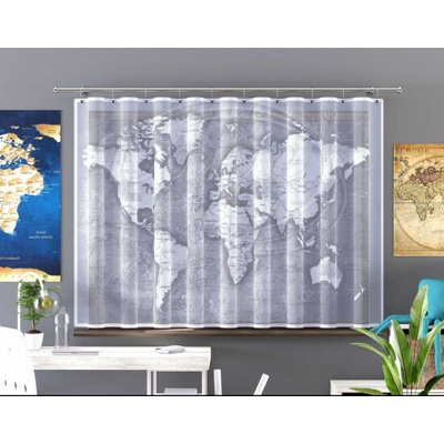 MAPA SVĚTA záclona - 150 x 250 cm